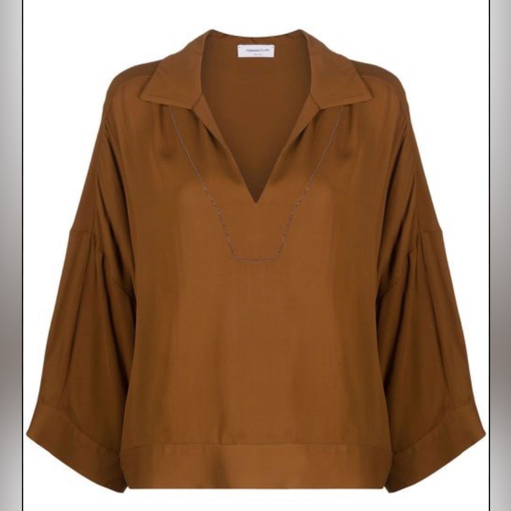Fabiana Filippi v-neck Blouse Raglan Sleeve M/L - Picture 5 of 12
